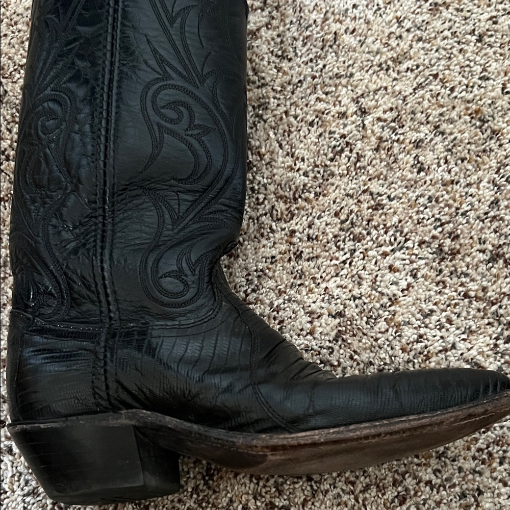 Dan Post Black Heeled Boots - Picture 2 of 5